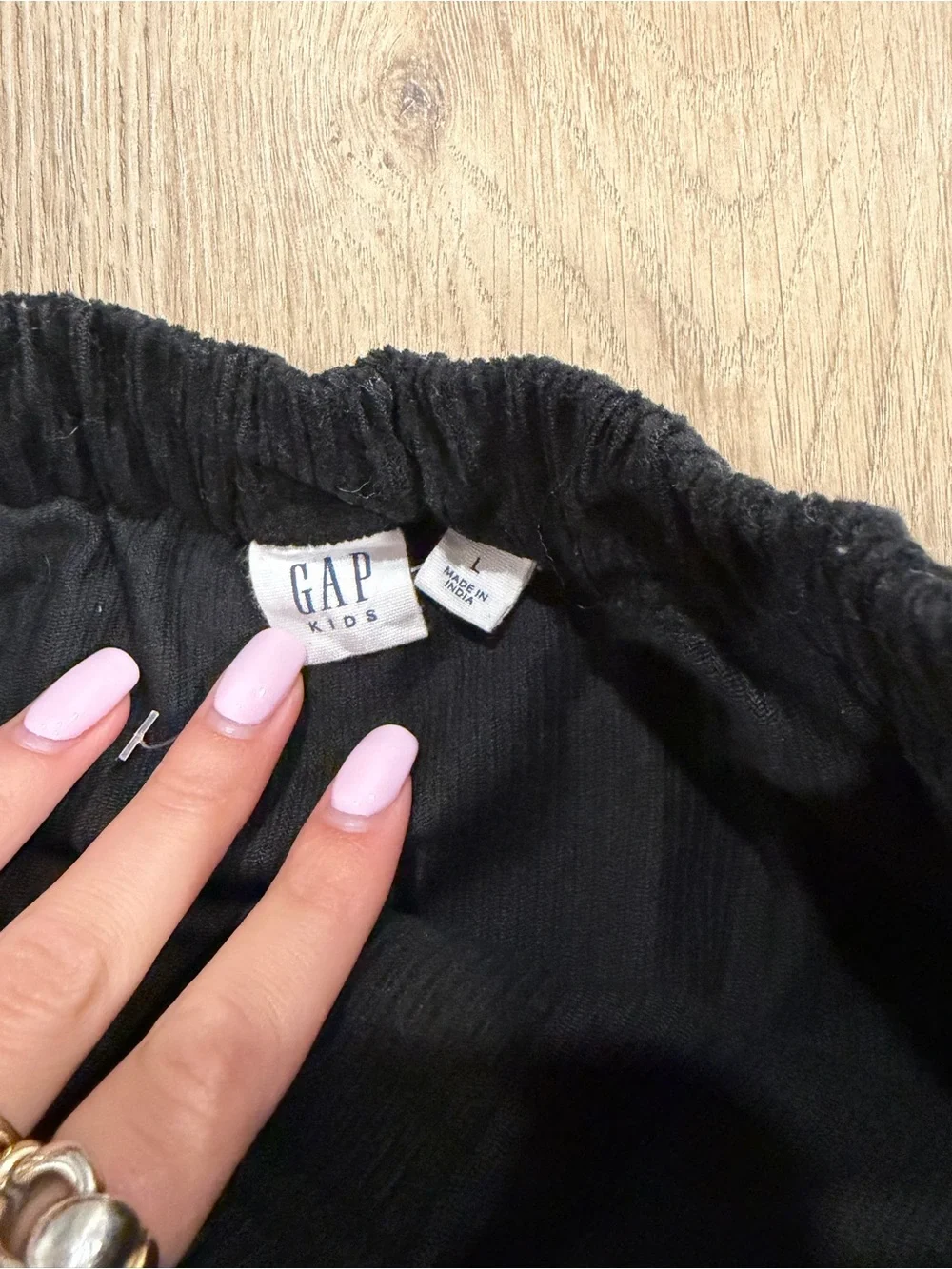 GAP Black Corduroy Button-Front Skirt